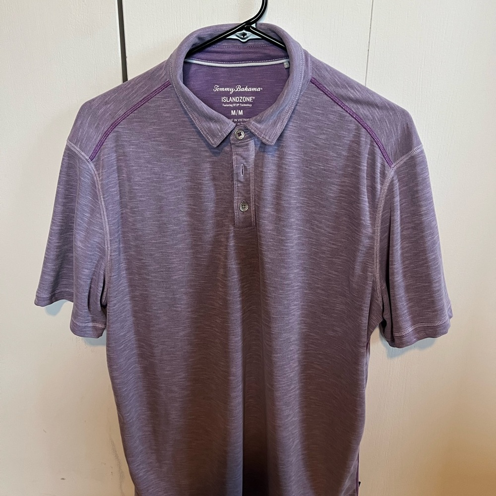 Tommy Bahama Purple Polo shirt Medium men's.